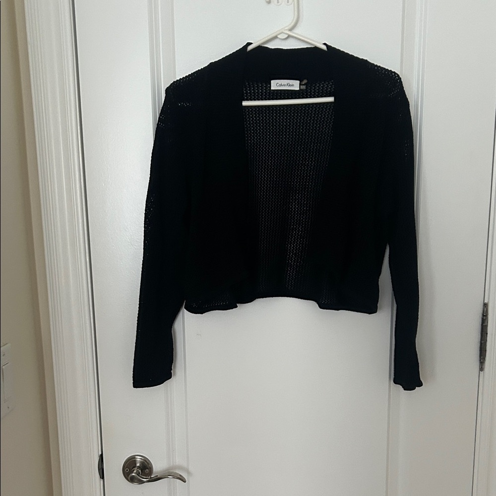 Calvin Klein Black Open-Front Cardigan